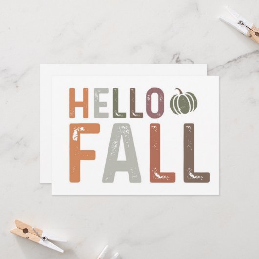 こんにちは秋ですね カード (正面/裏面インサイチュ)