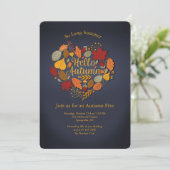 こんにちは秋のハートの招待状 招待状 (スタンド正面)