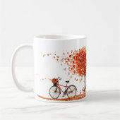 "こんにちは秋"のコーヒー・マグ コーヒーマグカップ (左)