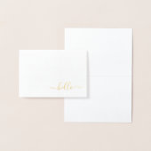 こんにちは空白のなホイルのメッセージカード 箔カード (ディスプレー)