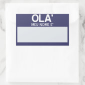 こんにちは空白の私の名前…カスタマイズ可能 長方形シール (バッグ)