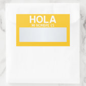 こんにちは空白の私の名前…カスタマイズ可能 長方形シール (バッグ)