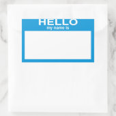 こんにちは空白の私の名前…カスタマイズ可能 長方形シール (バッグ)