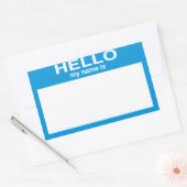 こんにちは空白の私の名前…カスタマイズ可能 長方形シール (封筒)