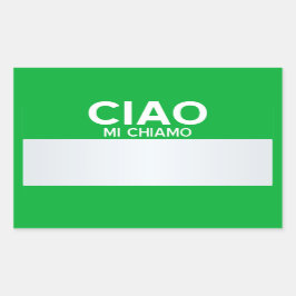 こんにちは空白の私の名前…カスタマイズ可能 長方形シール