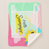 こんにちは粋なデザインのための夏の幸せな晴れた日 シェルパブランケット (正面)