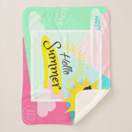 こんにちは粋なデザインのための夏の幸せな晴れた日 シェルパブランケット