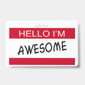 こんにちは素晴らし バッジ (Back)