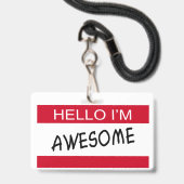 こんにちは素晴らし バッジ (Back with Lanyard)