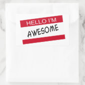 こんにちは素晴らし 長方形シール (バッグ)