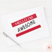 こんにちは素晴らし 長方形シール (封筒)