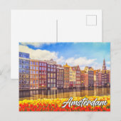 こんにちは美しいアムステルダムから、オランダ ポストカード (正面/裏面)