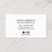 こんにちは美しいタイポグラフィのエレガントな水彩画 名刺 (裏面)