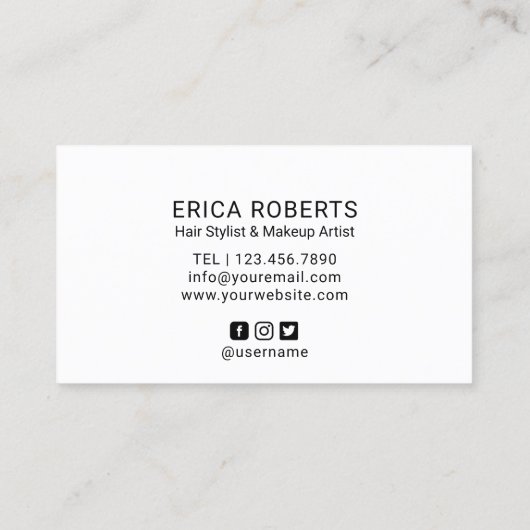 こんにちは美しいタイポグラフィのエレガントな水彩画 名刺 (裏面)