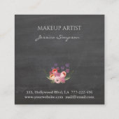 こんにちは美しいタイポグラフィシャルボードボホフローラ スクエア名刺 (裏面)