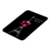 こんにちは美しいドラマチックな牡丹とエッフェルタワー マグネット (左側)