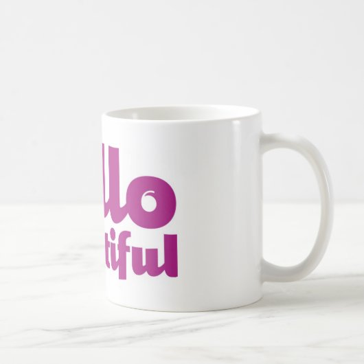 こんにちは美しいマグ コーヒーマグカップ (右)