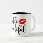 こんにちは美しいマグ ツートーンマグカップ (正面右)