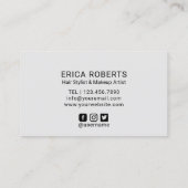 こんにちは美しいメーキャップアーティストの赤いキスの金ゴールドの原稿 名刺 (裏面)