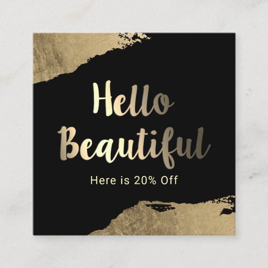 こんにちは美しいメーキャップアーティストの金ゴールドの打撃の紹介 紹介カード (正面)