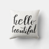 こんにちは美しい書道の手書きの原稿 クッション (裏面)