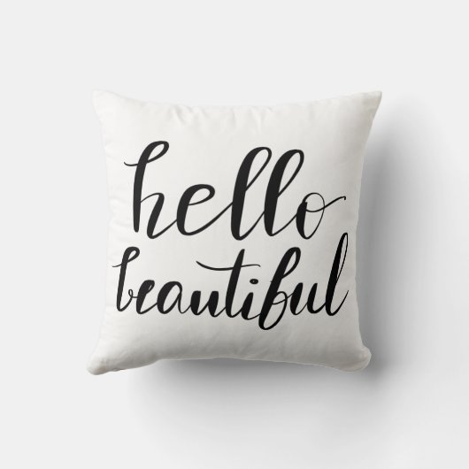 こんにちは美しい書道の手書きの原稿 クッション (裏面)