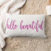 こんにちは美しい枕 ランバークッション (ブランケット)