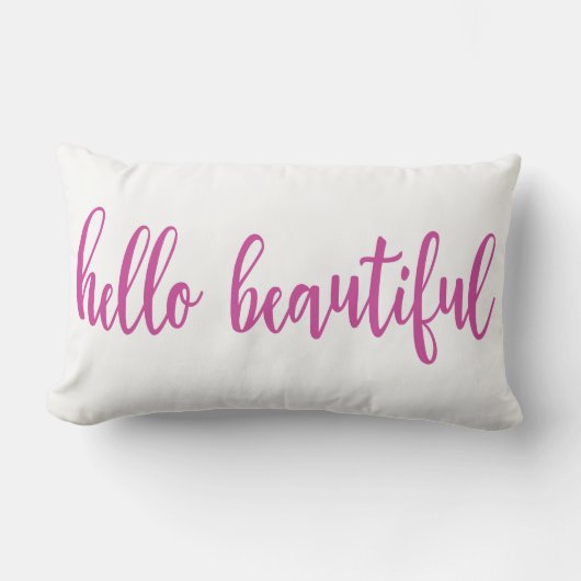 こんにちは美しい枕 ランバークッション (正面)