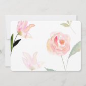 こんにちは美しい水彩画の花のベビーシャワー 招待状 (裏面)