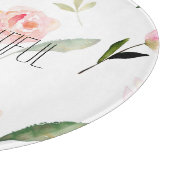 こんにちは美しい水彩画の花柄 カッティングボード (角)