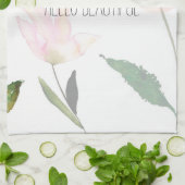 こんにちは美しい水彩画の花柄 キッチンタオル (折り畳み)