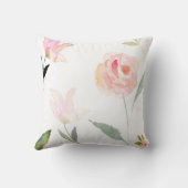 こんにちは美しい水彩画の花柄 クッション (裏面)