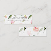 こんにちは美しい水彩画の花柄 スキニー名刺 (正面/裏面)