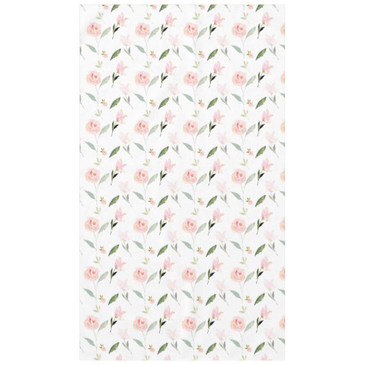 こんにちは美しい水彩画の花柄 テーブルクロス (正面)