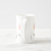 こんにちは美しい水彩画の花柄 ボーンチャイナマグカップ (裏面)