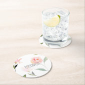 こんにちは美しい水彩画の花柄 ラウンドペーパーコースター (インサイチュ)