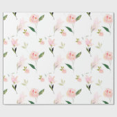 こんにちは美しい水彩画の花柄 ラッピングペーパー (フラット)
