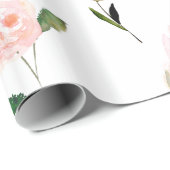 こんにちは美しい水彩画の花柄 ラッピングペーパー (ロールコーナー)