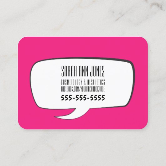 こんにちは美しい! 大きいポップアートの名刺 名刺 (裏面)