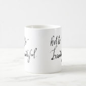 こんにちは美しくシンプルなタイポグラフィの原稿 コーヒーマグカップ (中央)