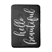 こんにちは美しく白い原稿 バスマット (正面縦)