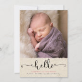 こんにちは誕生の発表 案内状 (正面)