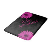 こんにちは豪華でガーリーな|のショッキングピンクのグリッターの一見の浮気者 バスマット (アングル)