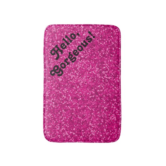 こんにちは豪華なグリッターの一見|の感動的な引用文 バスマット (正面縦)