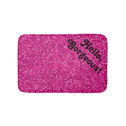こんにちは豪華なグリッターの一見|の感動的な引用文 バスマット (正面)