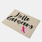 こんにちは豪華なドア・マット-手の教養があるデザイン ドアマット (アングル)