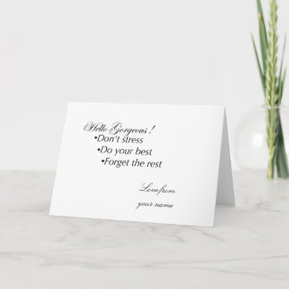 こんにちは豪華な滞在の陽性 カード