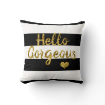 こんにちは豪華な白黒ストライプの