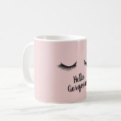 こんにちは豪華な目の鞭 コーヒーマグカップ (正面左)