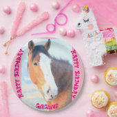 こんにちは豪華な馬の誕生日カード ペーパープレート (パーティー)